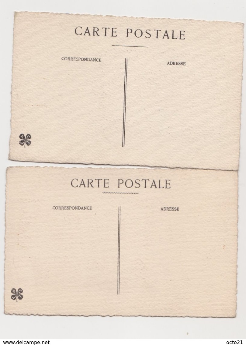 4 Cartes Fantaisie Dessinées Avec Poèmes - Couples