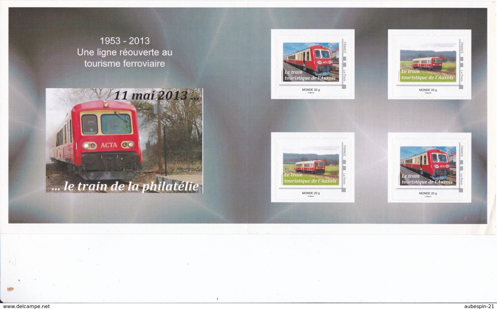 Carnet Prestige Train Touristique De L'Auxois (21) ID Timbre Tarif Monde 20 G - Autres & Non Classés