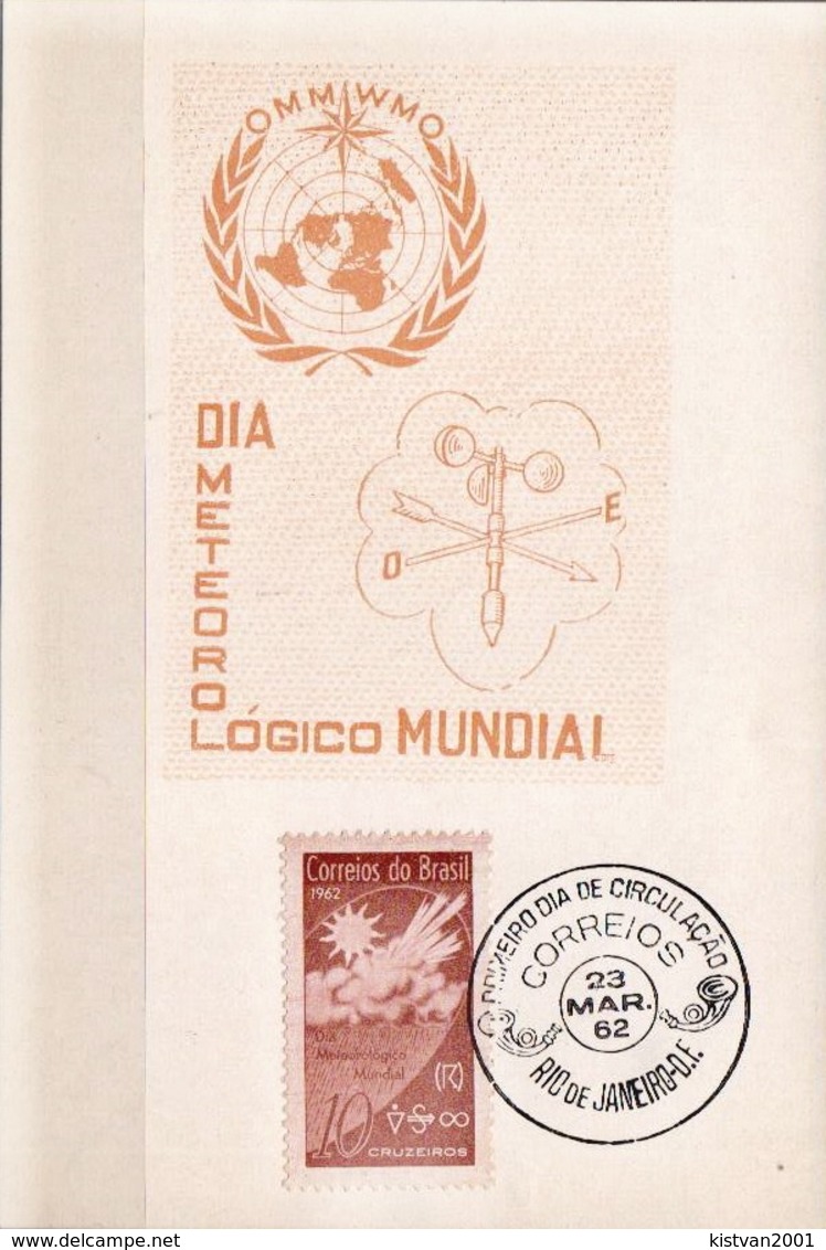 Postal History: Brazil Commemorative Card / Folhinha Comemorativa - Climate & Meteorology