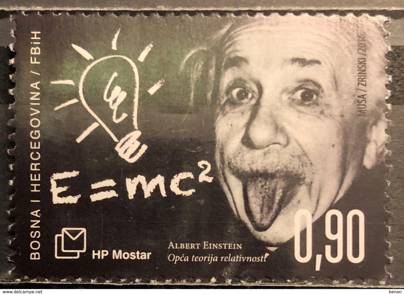 Bosnia And Herecegovina, HP Mostar 2016 , Mi: 427 (MNH) - Albert Einstein