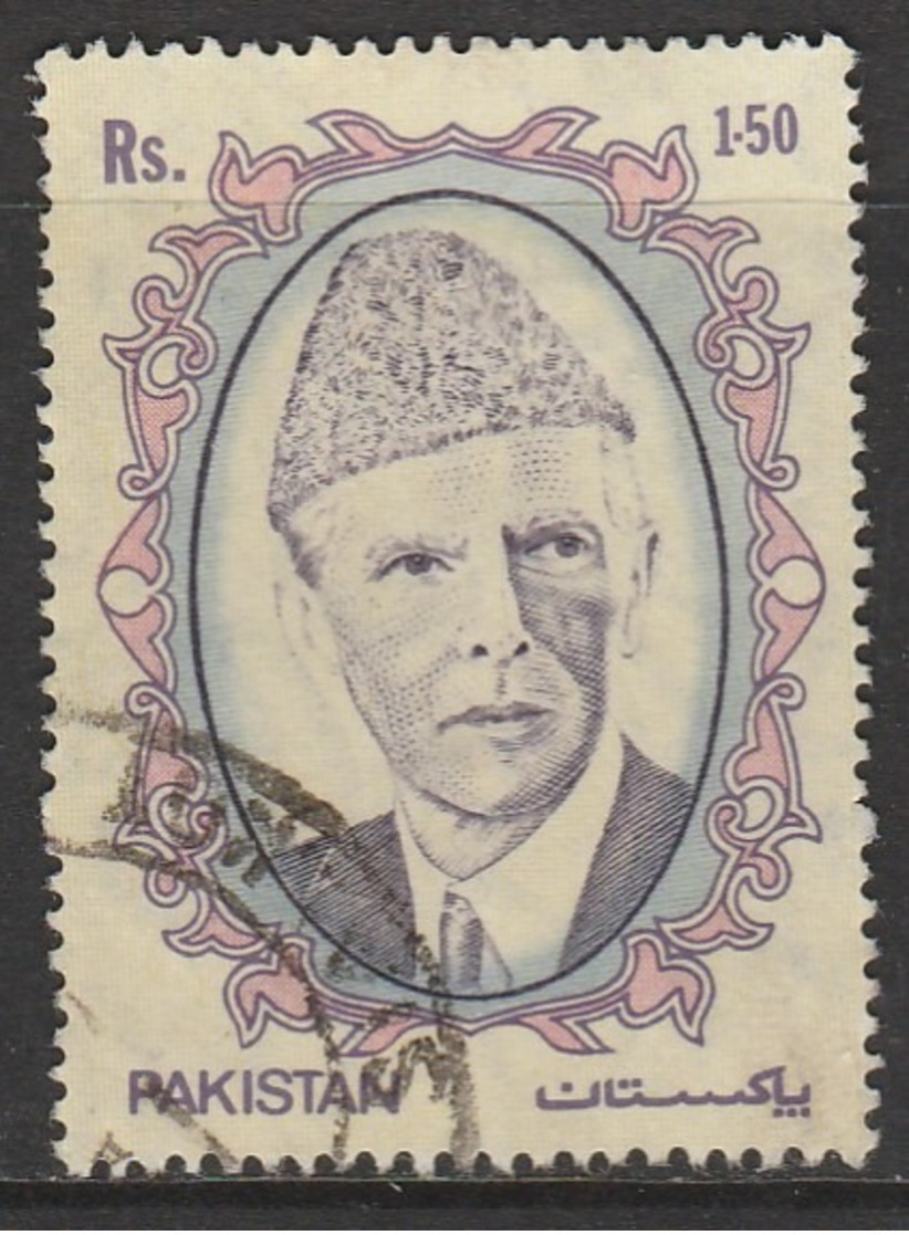 Pakistan 1989 The 42nd Anniversary Of Independence - Muhammad Ali Jinnah 1.50 R Multicoloured SW 752 O Used - Pakistan