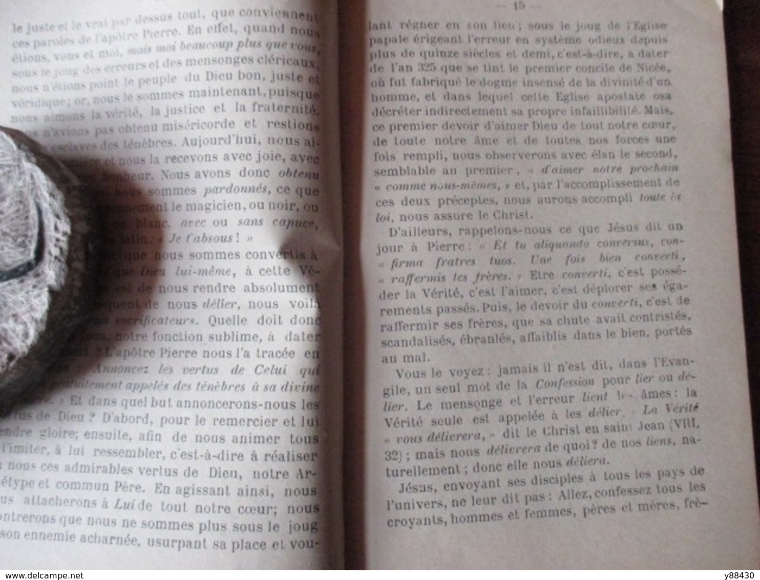 Livret . Année 1889 - LA CONFESSION AURICULAIRE Par Pierre Des Pilliers Vicaire De CLAIRVAUX . 39  - 98 Pages -10 Photos - Religion & Esotérisme