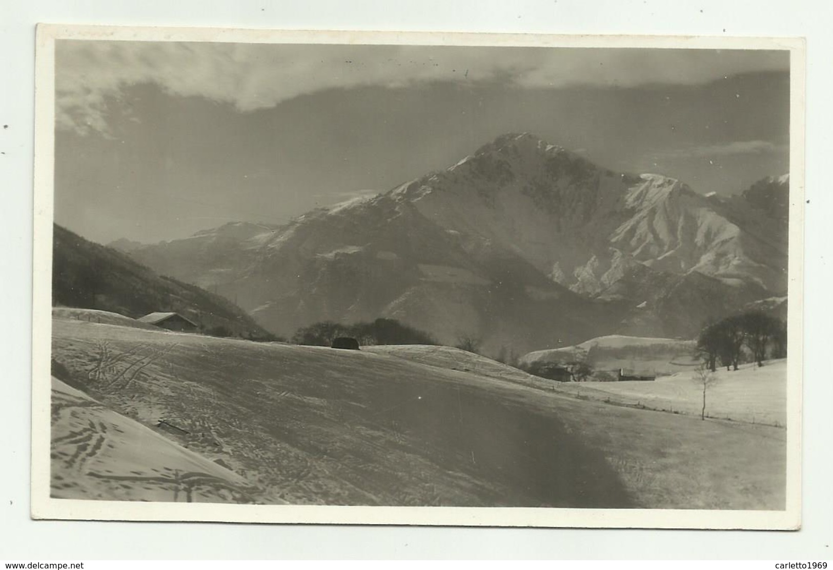 VALSASSINA - MAGGIO - CAMPO DA SCI CON VISTA DELLA GRIGNETTA 1934 VIAGGIATA FP - Como