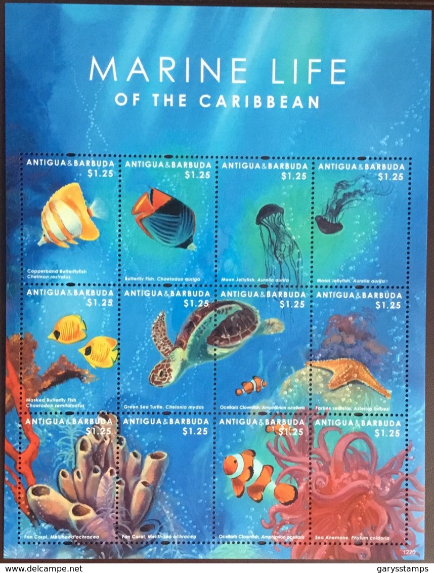 Antigua 2012 Marine Life Turtles Sheetlet MNH - Meereswelt