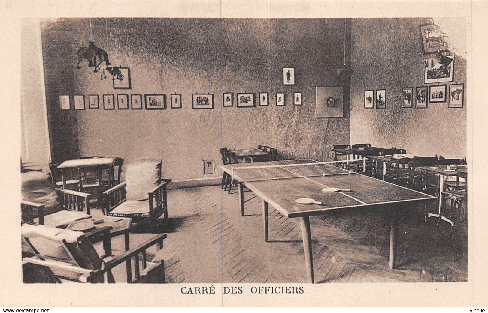 PIE.T.19-9873 : LE CARRE DES OFFICIERS. TENNIS DE TABLE. PING-PONG. - Table Tennis