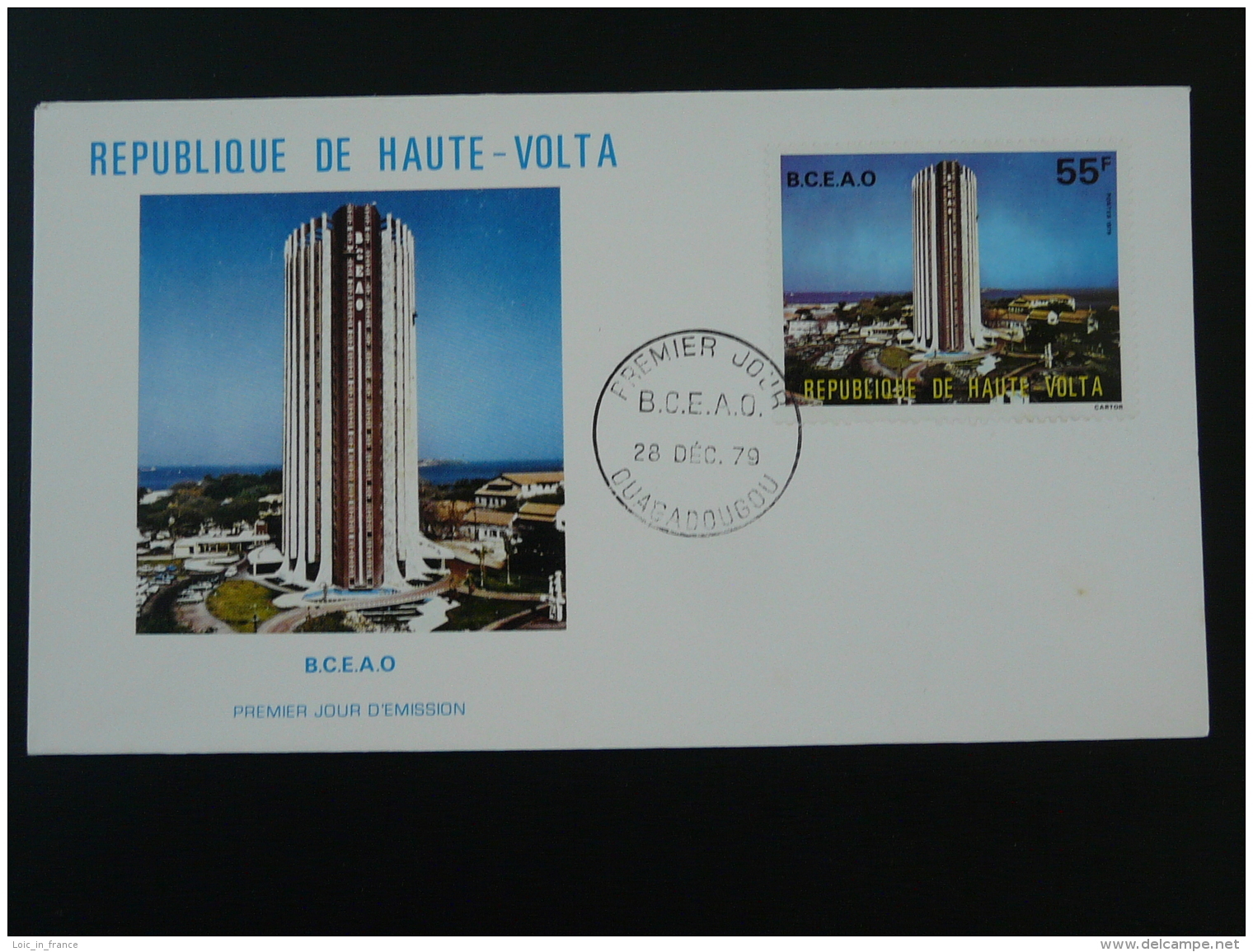 FDC Haute Volta Banque BCEAO 1979 - Haute-Volta (1958-1984)