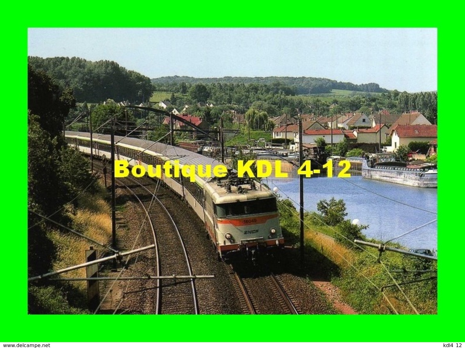 RU CA 29 - Train - Loco BB 16049 Le Long Du Canal à JANVILLE - Oise - SNCF - Trains