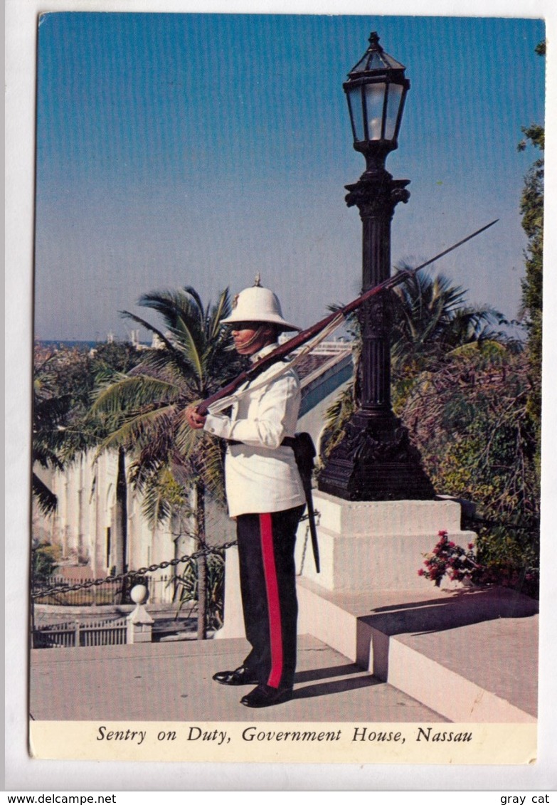 Sentry On Duty, Government House, Nassau, Bahama Islands, Used Postcard [23434] - Bahamas
