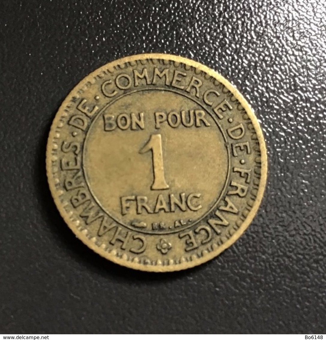 FRANCIA - FRANCE  Moneta 1 Franco  1922  " Bon Pour 1 Franc " - Altri & Non Classificati