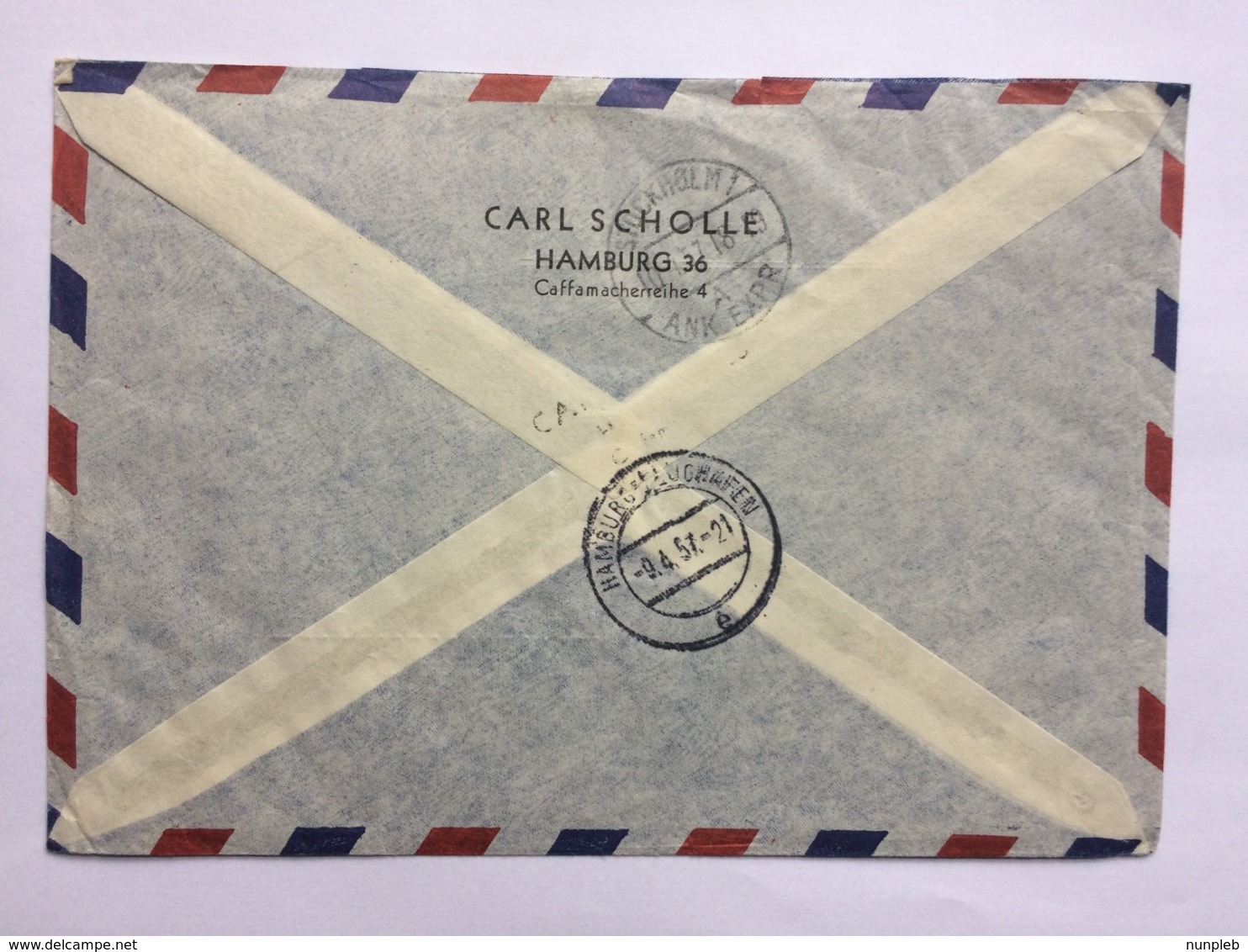 GERMANY 1957 Air Mail Express Cover Registered Hamburg To Stockholm - + Avis Cachet - Lettres & Documents