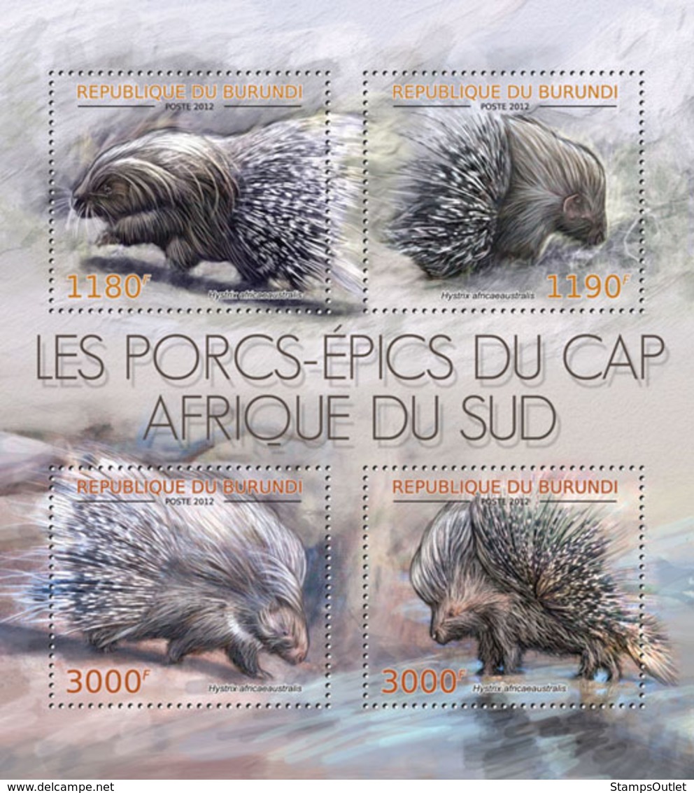 BURUNDI 2012 - Porcupine Of South Africa M/S. Official Issues. - Nuovi