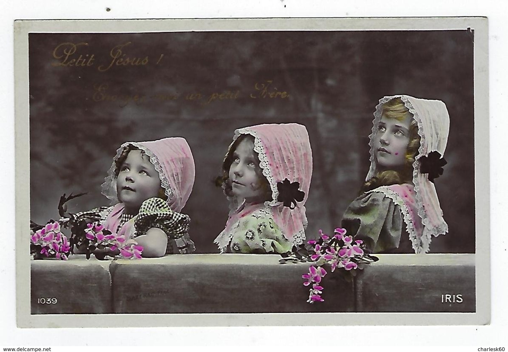 CPA - IRIS - Union Postale Universelle -  Carte Photo - Enfants - Fillettes - Coiffes - Costumes - Scènes & Paysages