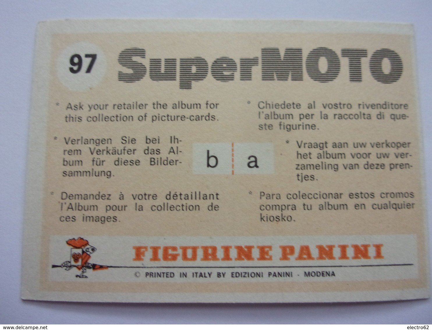 PANINI Super MOTO N°97 - French Edition