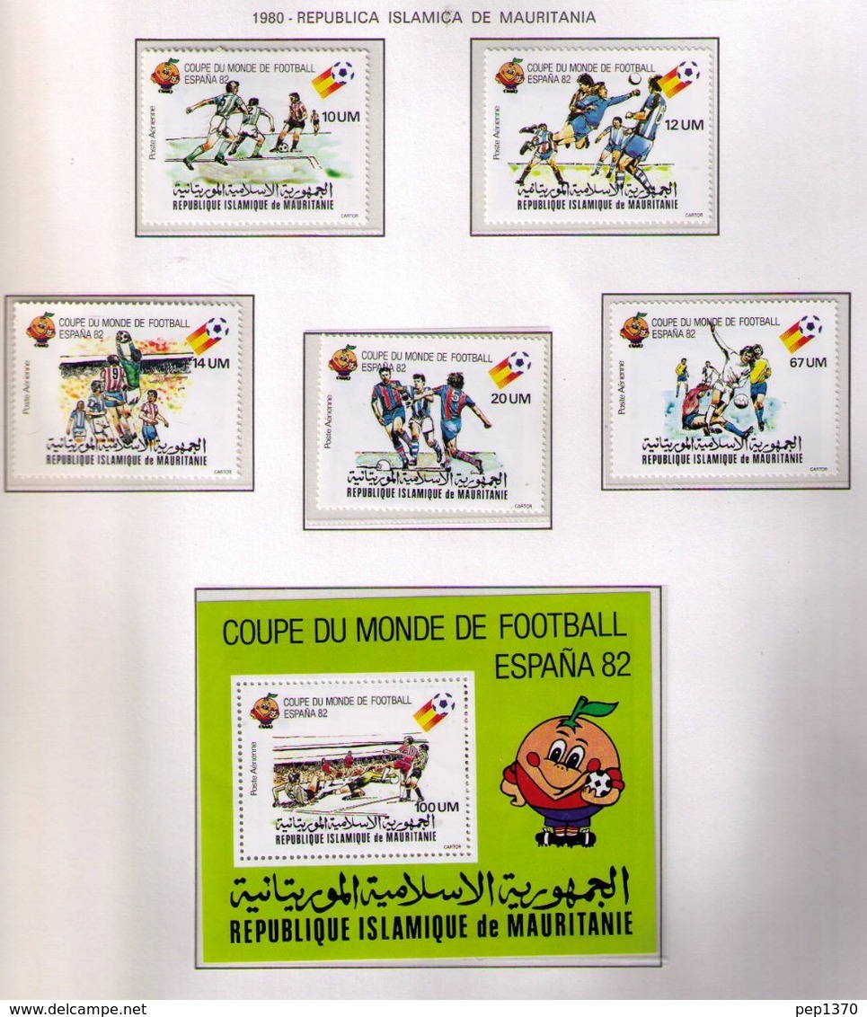 MAURITANIA - MAURITANIE 1980 - WORLD CUP SPAIN'82 - YVERT Nº PA 195/199** + BF 29 - 1982 – Espagne