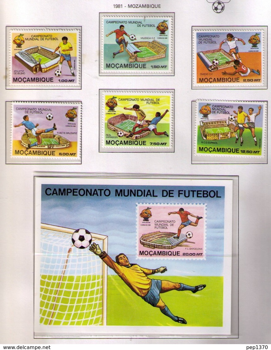 MOZAMBIQUE - MOÇAMBIQUE 1981 - WORLD CUP SPAIN'82 - YVERT Nº 782/787**+ BF 8 A - Mozambique