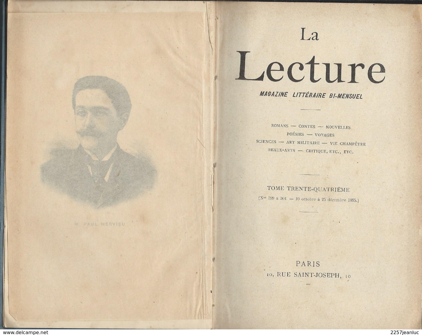 La Lecture Magazine Littéraire  De  1895.n: 34 - 1801-1900