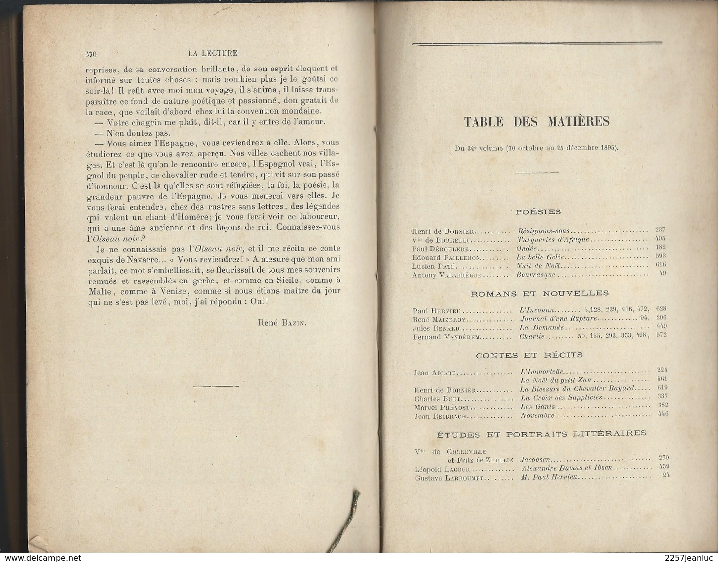 La Lecture Magazine Littéraire  De  1895.n: 34 - 1801-1900