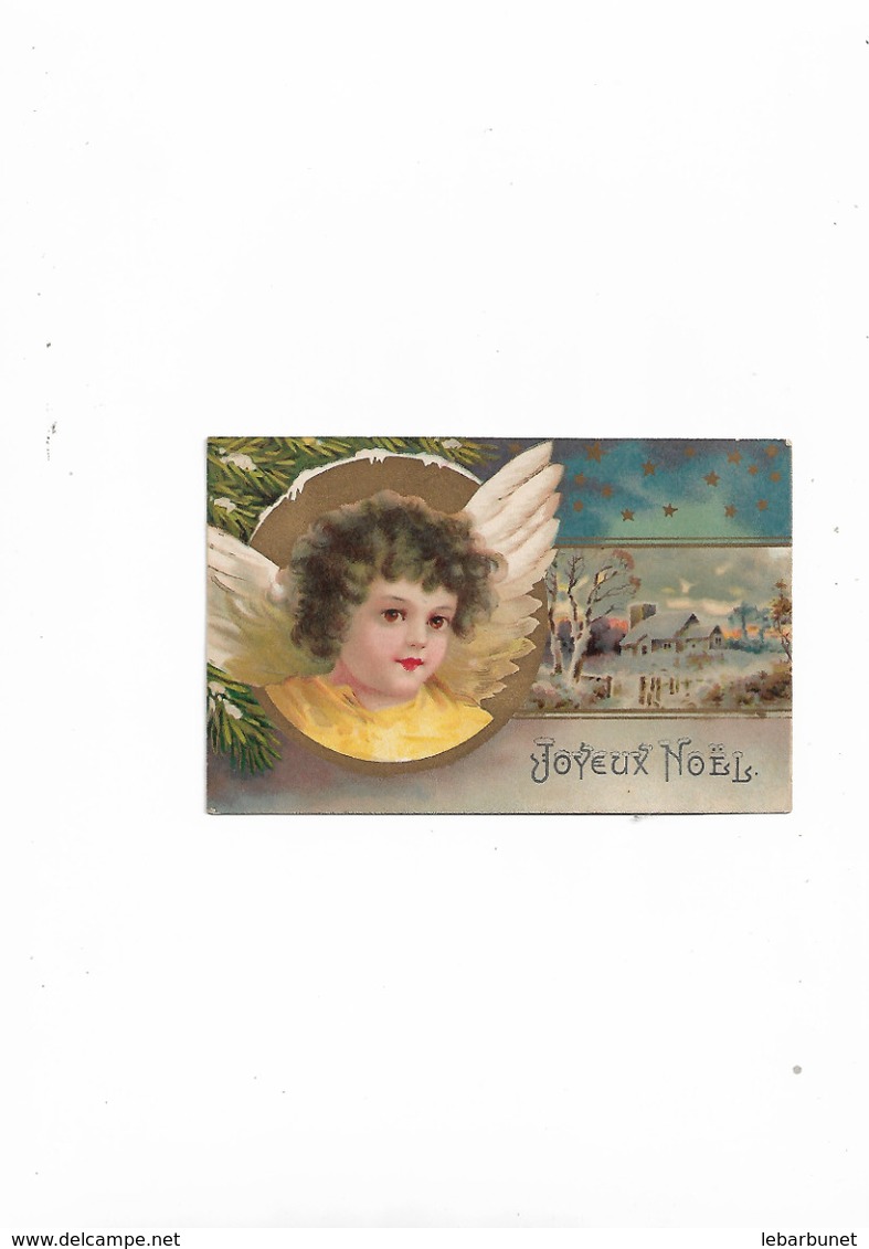 Carte Postale Ancienne  1904 Joyeux Noel   Petit Ange Avec Paysage - Altri & Non Classificati