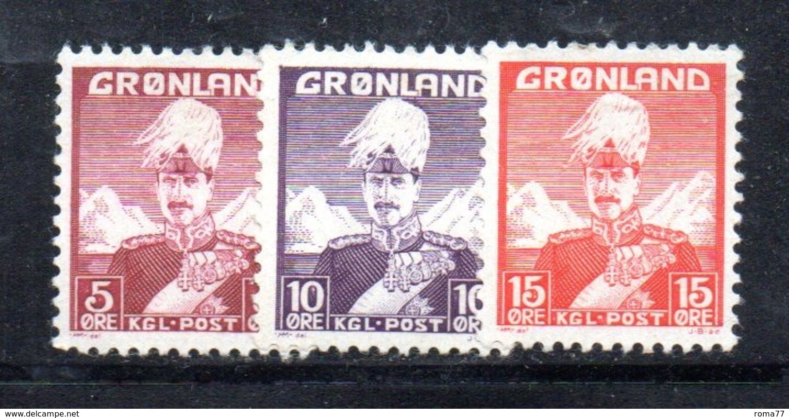 APR2440 - GROENLANDIA 1938 , Tre Valori Linguellati  * (2380A) - Nuovi