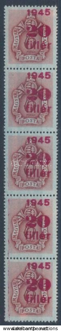 ** 1945 Kisegítő Portó 20f/6f ötöscsík (12.500) - Altri & Non Classificati