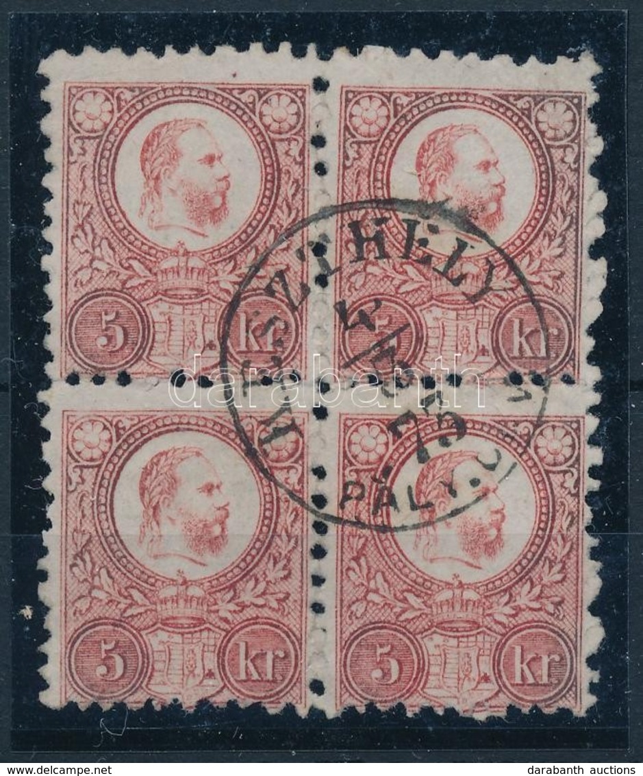 O 1871 Réznyomat 5kr Elfogazott Négyestömb 'KESZTHELY PÁLY. UDV.' - Altri & Non Classificati