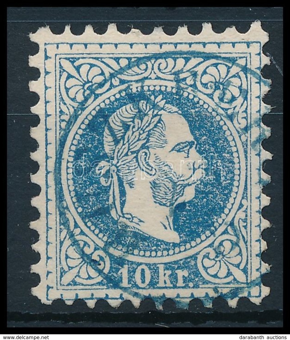 O 1867  10kr, Festékhiányos Medallion, Kék 'RUSZKBER(G)' - Autres & Non Classés