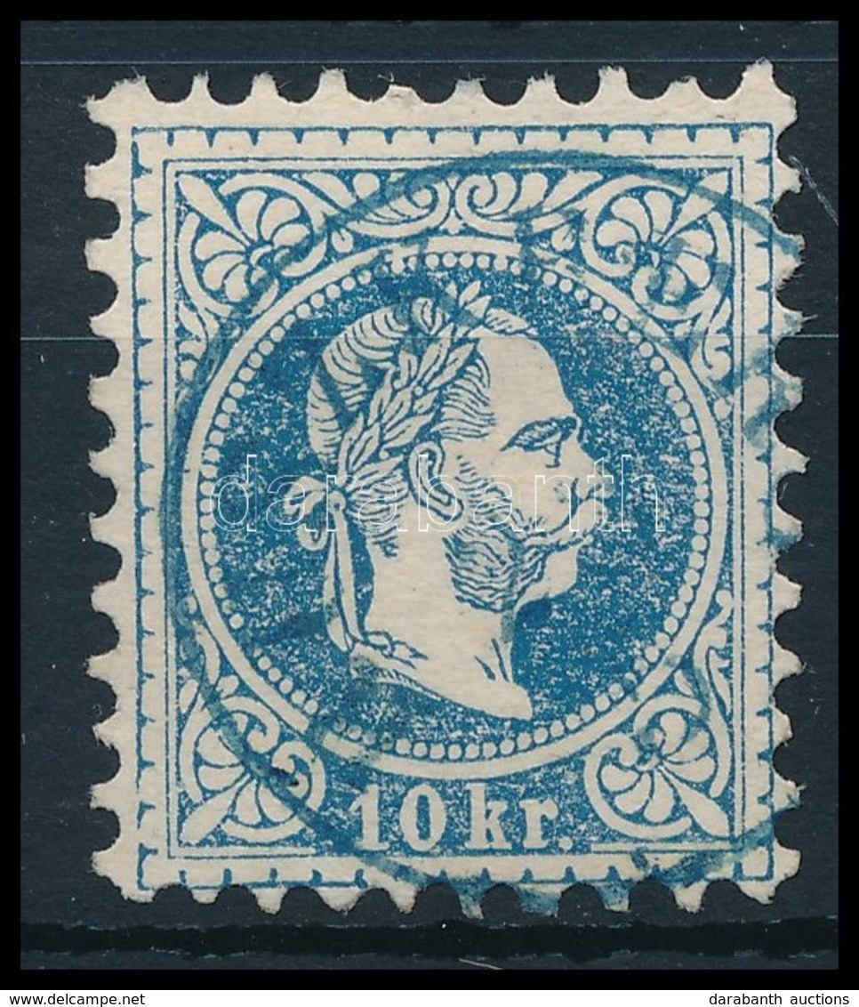 O 1867  10kr, Festékhiányos Medallion, Kék 'RUSZKBER(G)' - Andere & Zonder Classificatie