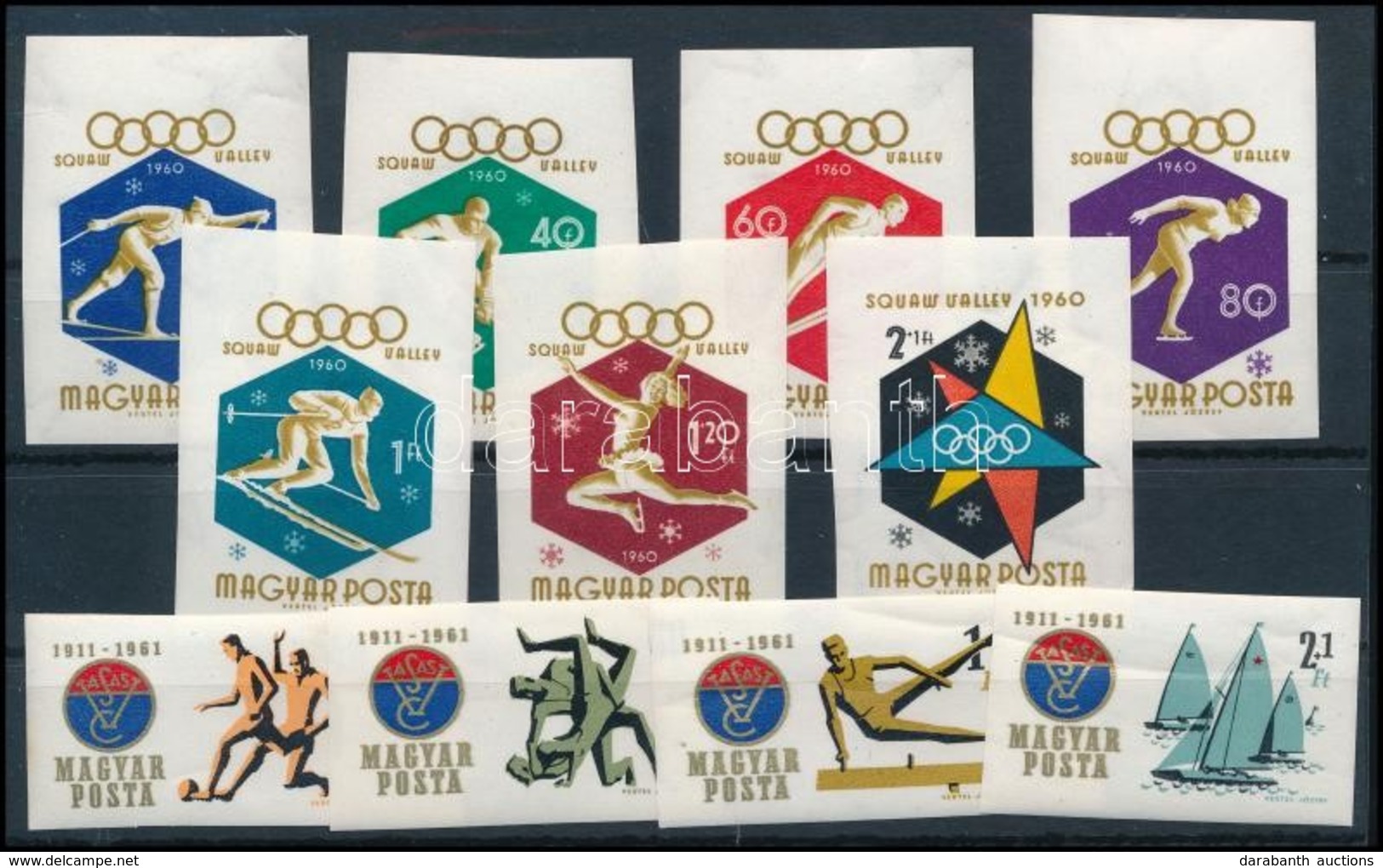 ** 1960 Téli Olimpia (I.) Vágott Sor + 1961 Vasas Sport Klub (I.) Vágott Sor (9.000) - Andere & Zonder Classificatie