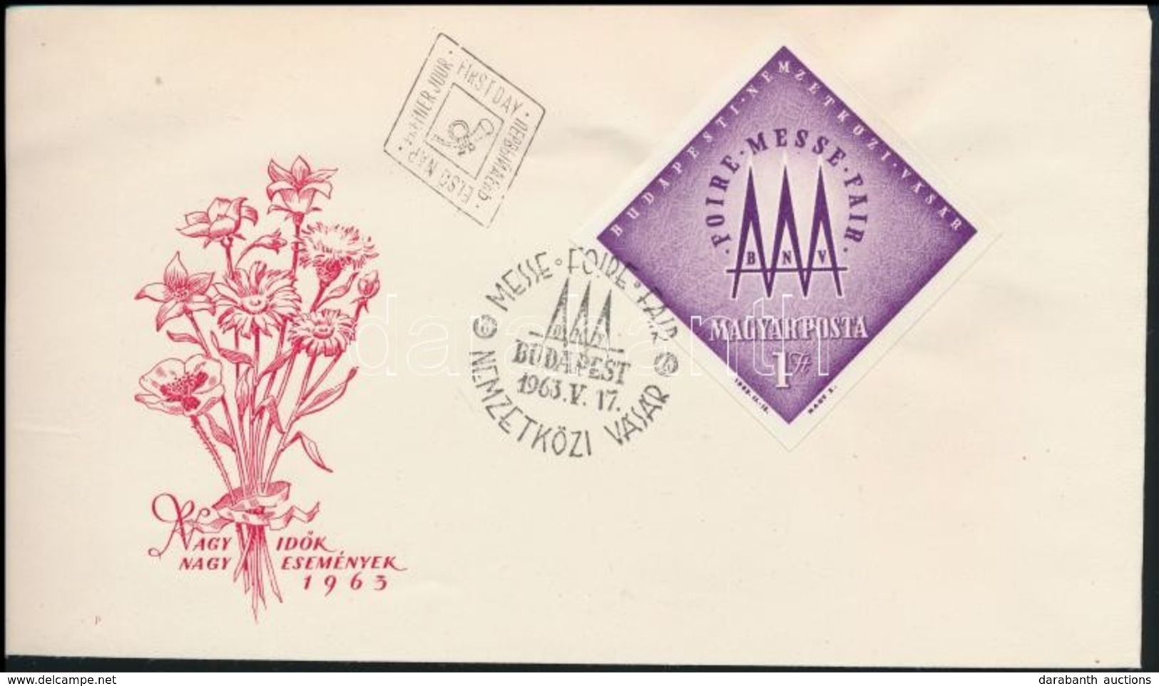 1963 Budapesti Nemzetközi Vásár Vágott Bélyeg FDC-n - Altri & Non Classificati
