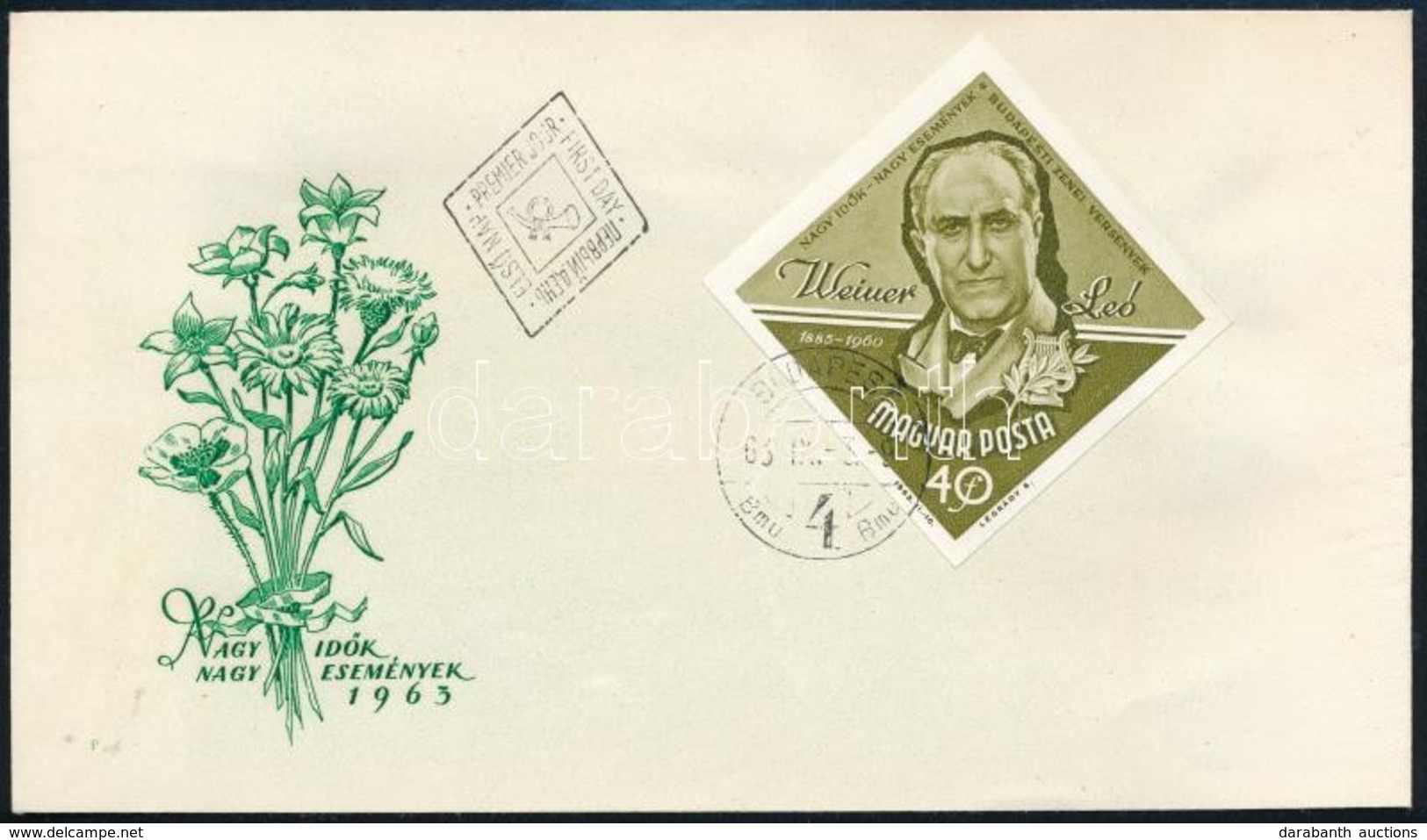 1963 Weiner Leó Vágott Bélyeg FDC-n - Andere & Zonder Classificatie