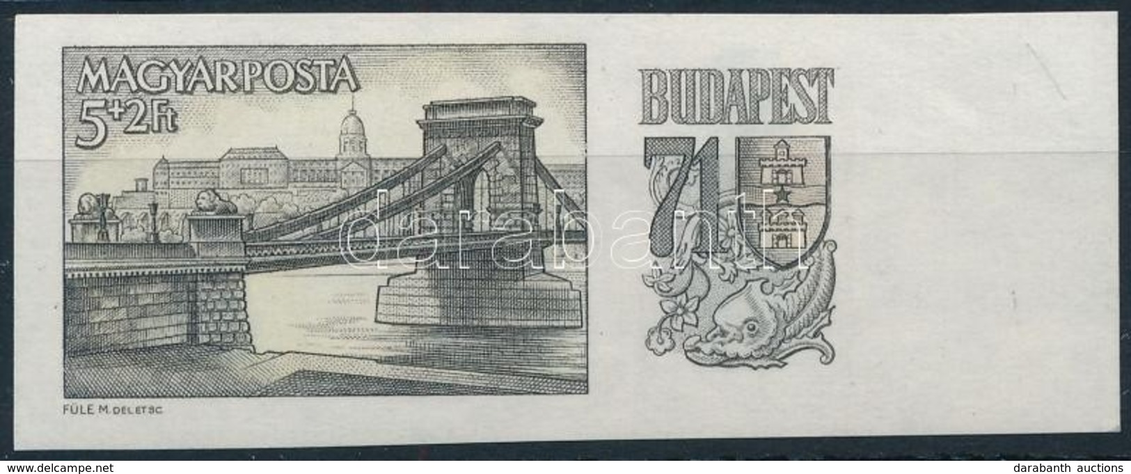 ** 1969 Budapest'71 (I.) Vágott ívszéli Bélyeg - Altri & Non Classificati