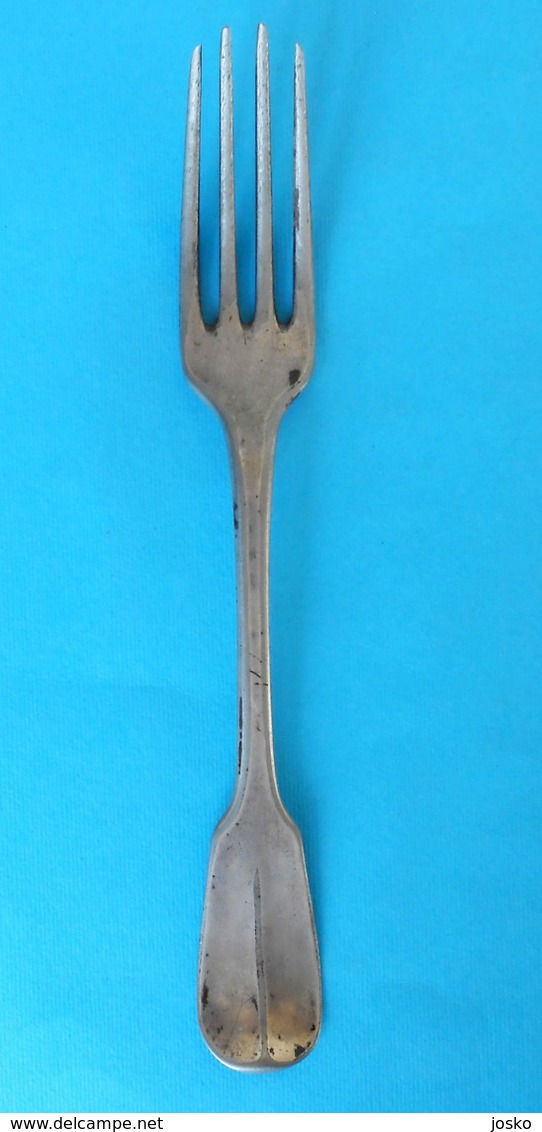 UNKOWN SHIPPING COMPANY - Original Antique Fork * Larger Size * Fourchette Gabel Forchetta Tenedor - Andere & Zonder Classificatie