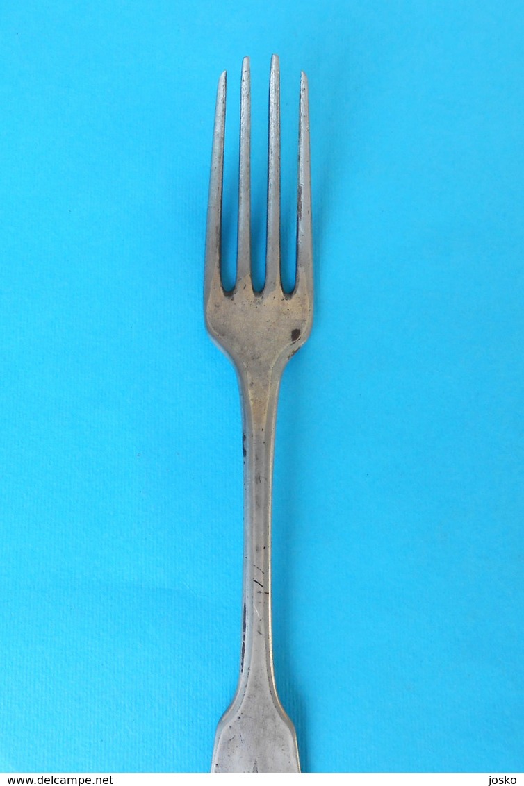 UNKOWN SHIPPING COMPANY - Original Antique Fork * Larger Size * Fourchette Gabel Forchetta Tenedor - Andere & Zonder Classificatie