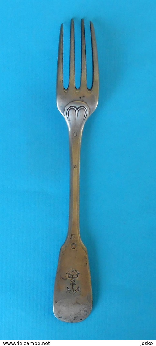 UNKOWN SHIPPING COMPANY - Original Antique Fork * Larger Size * Fourchette Gabel Forchetta Tenedor - Andere & Zonder Classificatie