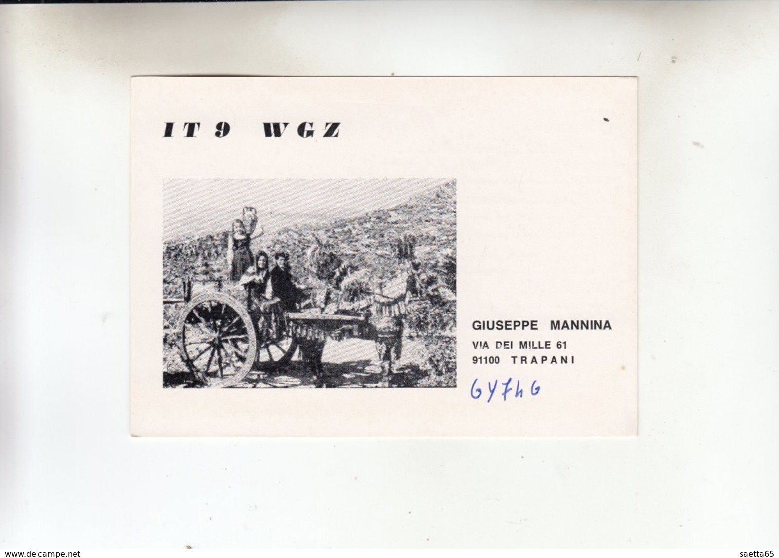 CARTE QSL -ITALIA -Sicilia - Amateurfunk