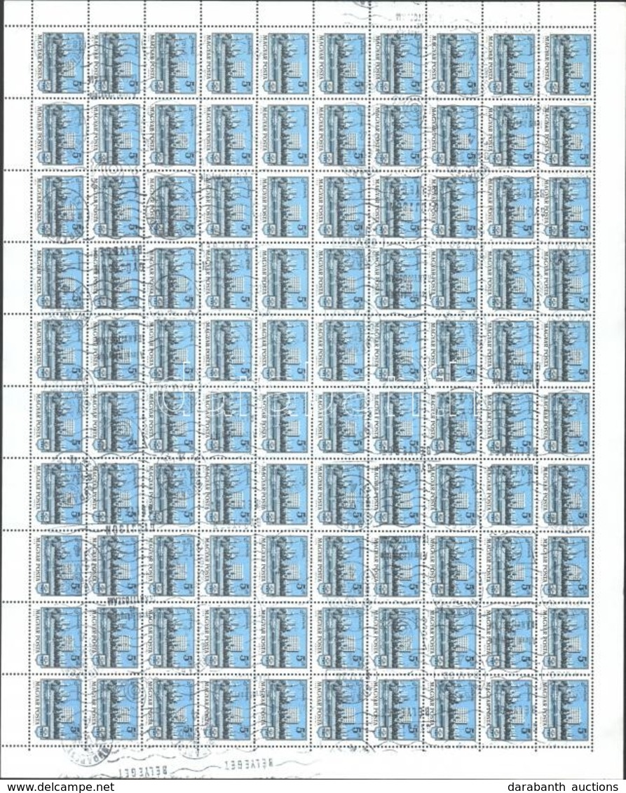 O 1975 Szolnok (I.) 5Ft 25 Db Teljes ívben, Lemezhibákkal - Autres & Non Classés