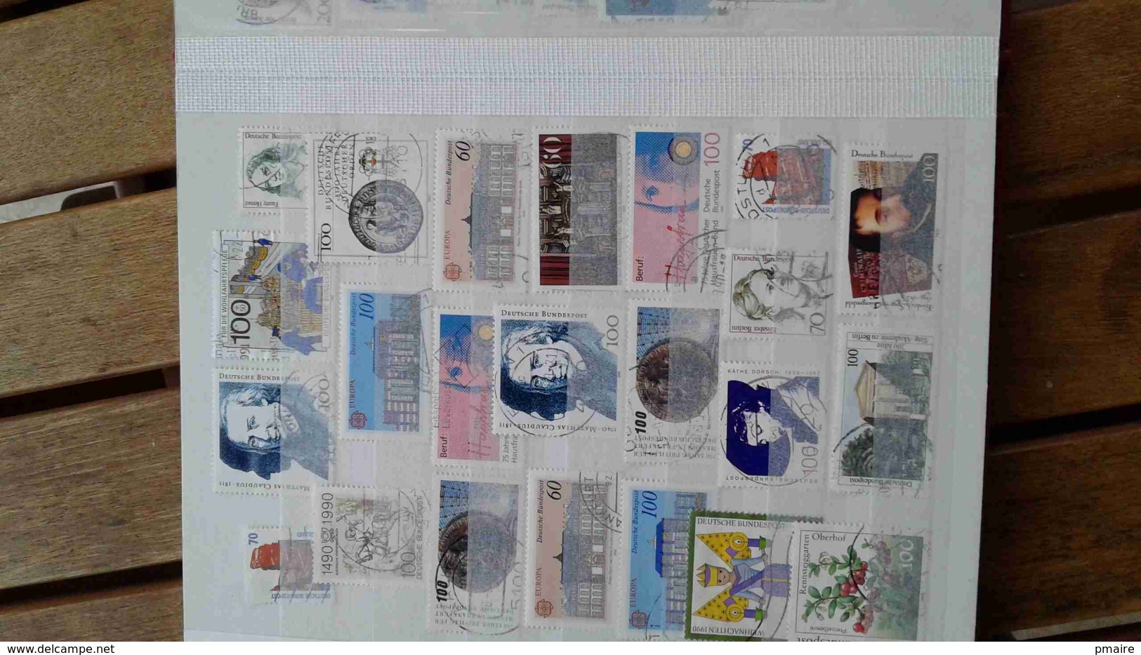 Petit album 16 pages petite collection de timbres d'allemagne obliteres TBE