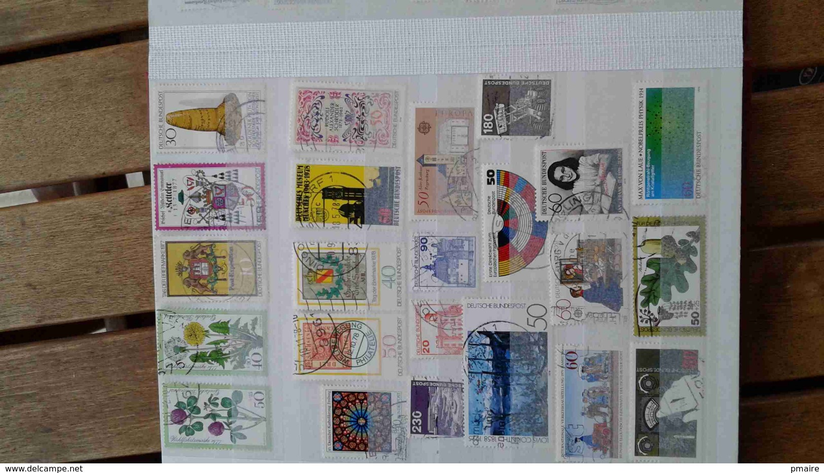 Petit album 16 pages petite collection de timbres d'allemagne obliteres TBE