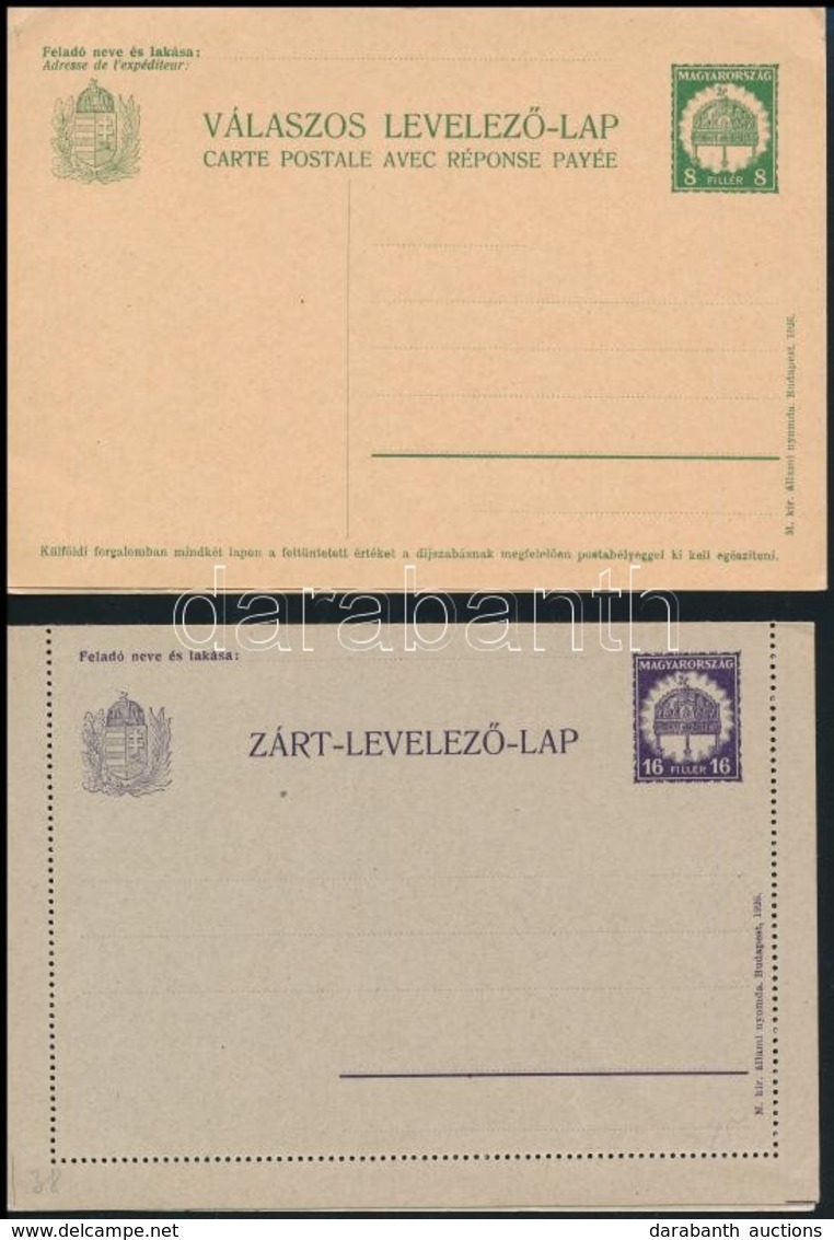1926-1931 6 Db Használatlan Díjjegyes - Andere & Zonder Classificatie