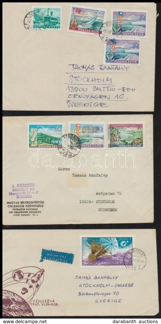 1960-1980 41 Db Köznapi Levél, Illetve FDC Bánfalvy Tamásnak Svédországba Címezve - Altri & Non Classificati