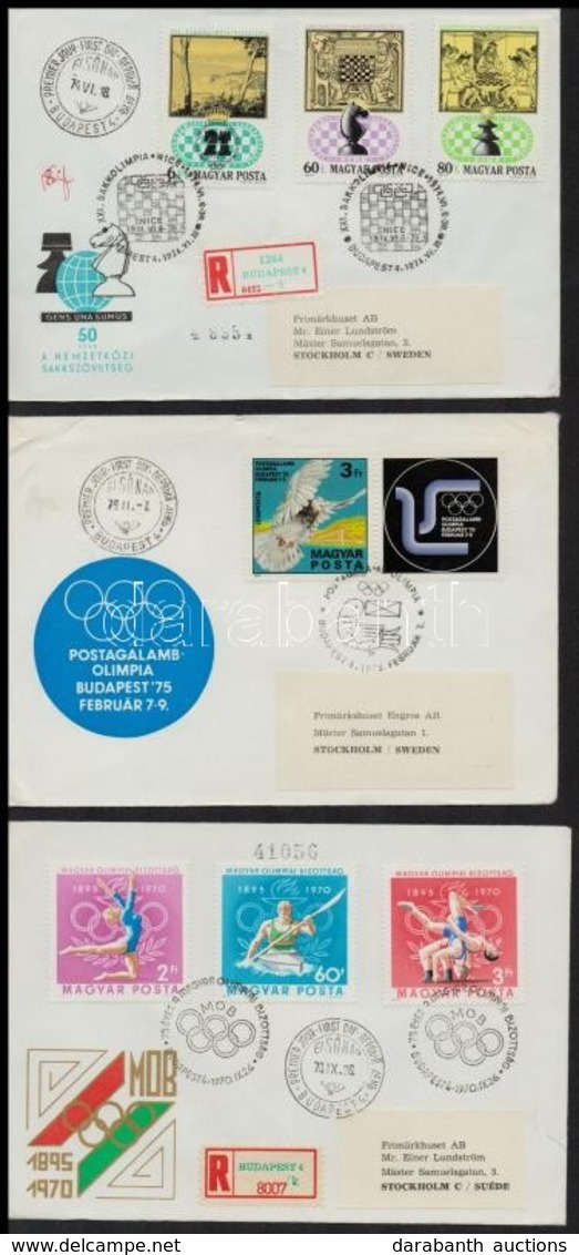 1960-1980 44 Db FDC Javarészt Sport Témában, Nagyrészt Svédországba Küldve - Altri & Non Classificati