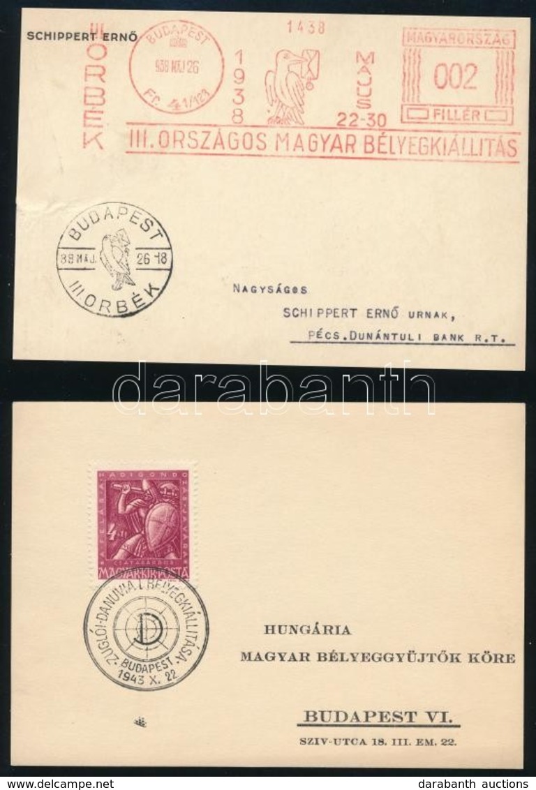 1938-1942 5 Db Emléklap Bélyegkiállítási Bélyegzésekkel - Altri & Non Classificati