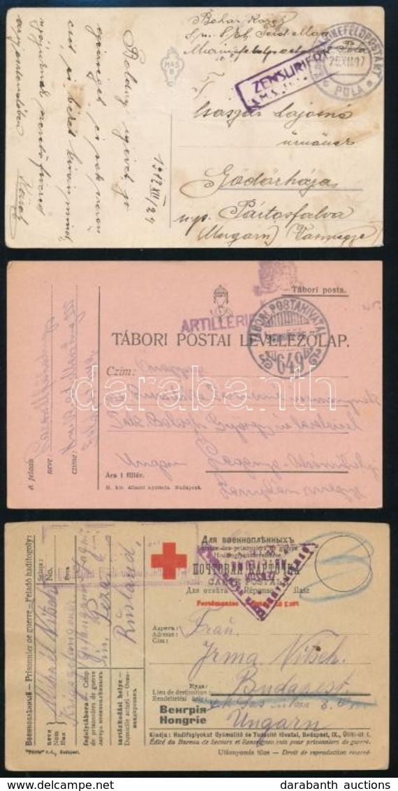 Kb 70 Db I. Világháborús Tábori Posta Küldemény Közte Több Tábori Kórház és Néhány Hadifogoly / 70 Field Postcards 1st W - Altri & Non Classificati