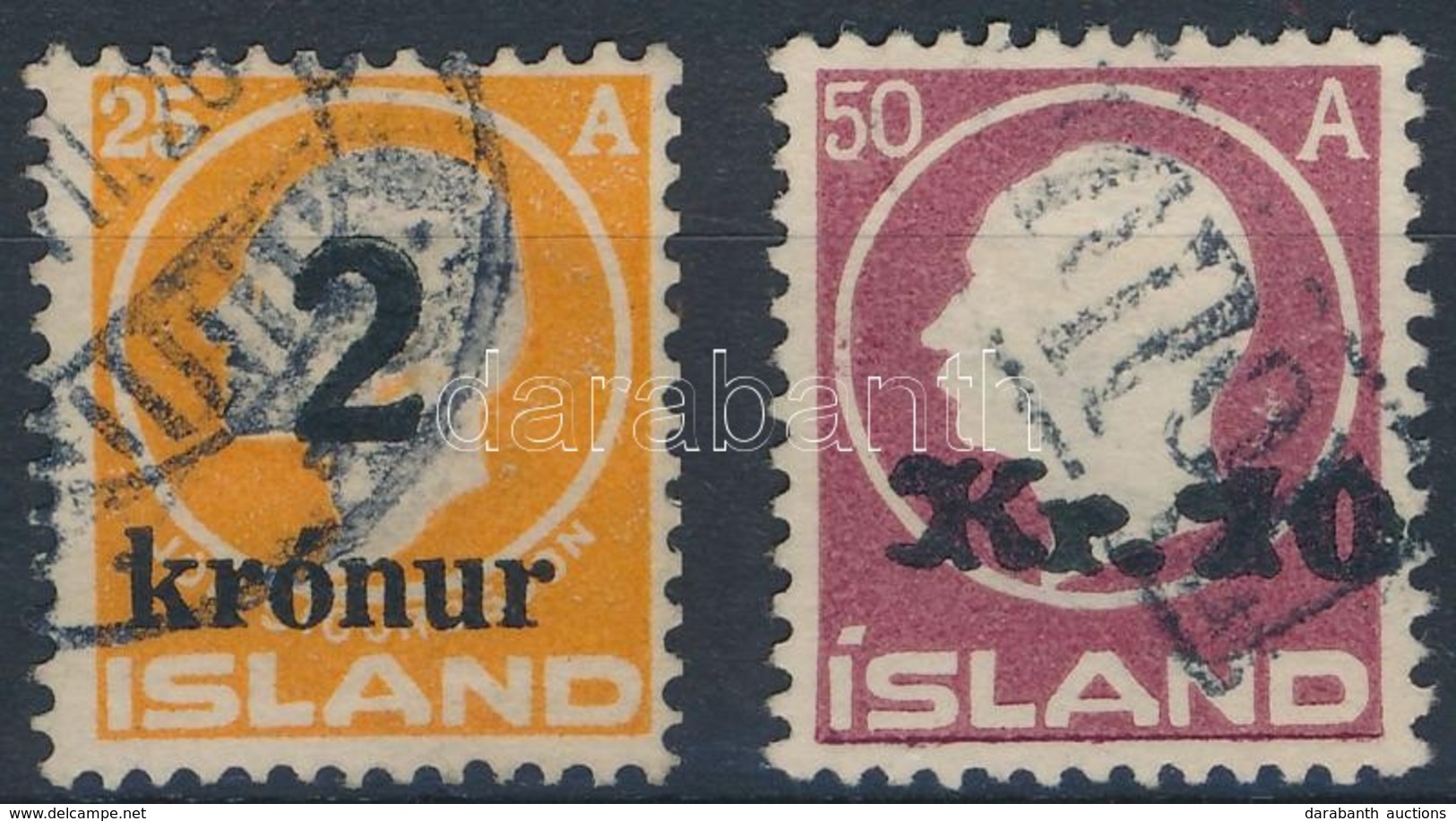 O Izland 1925 Mi 119-120 (Mi EUR 500.-) - Andere & Zonder Classificatie