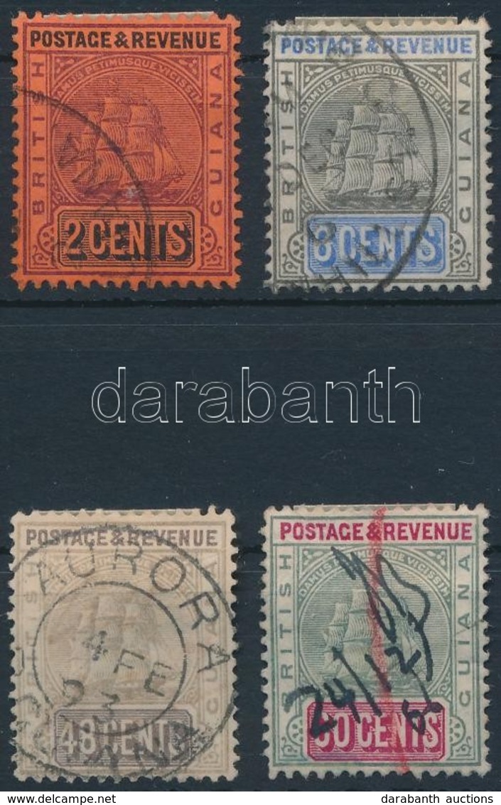 O Brit Guyana 1900/1903 Forgalmi Mi 107-110 (Mi EUR 325.-) - Andere & Zonder Classificatie