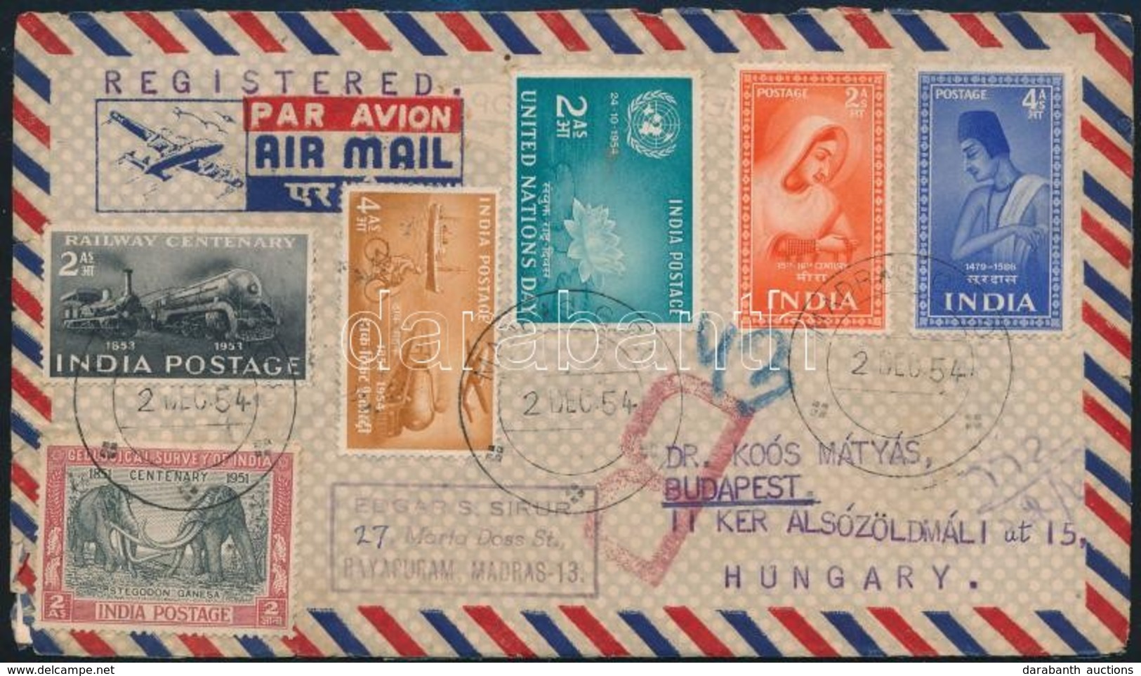 India 1954 - Altri & Non Classificati