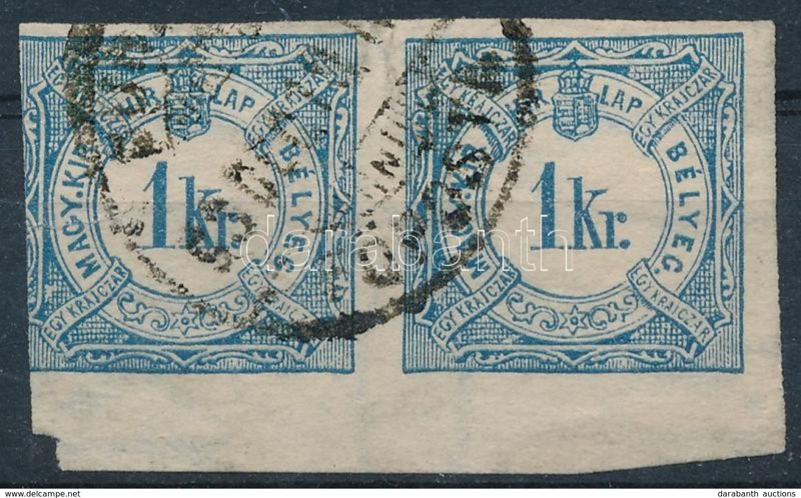 O 1888 Hírlapilleték Bélyeg 1kr ívszéli Pár - Andere & Zonder Classificatie