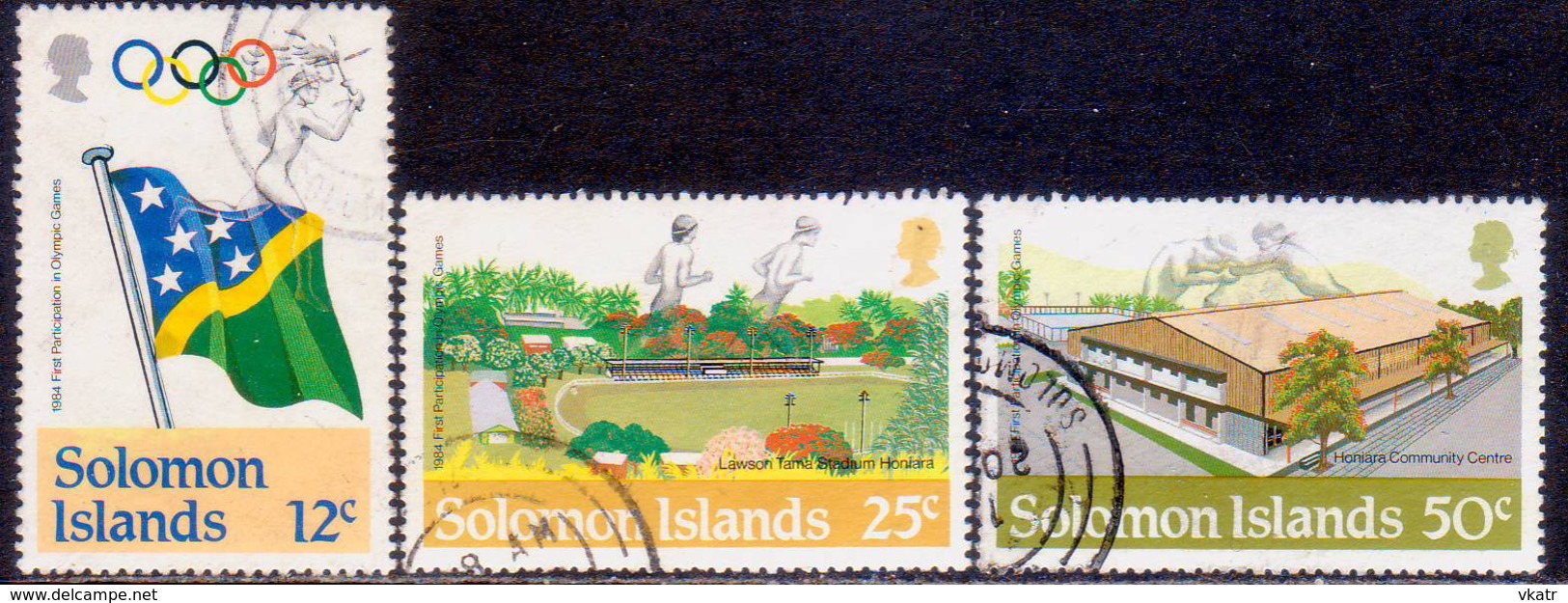 SOLOMON ISLANDS 1984 SG #528-30 Part Set (2 Stamps Missing Of 5) Used Olympic Games, Los Angeles - Solomon Islands (1978-...)