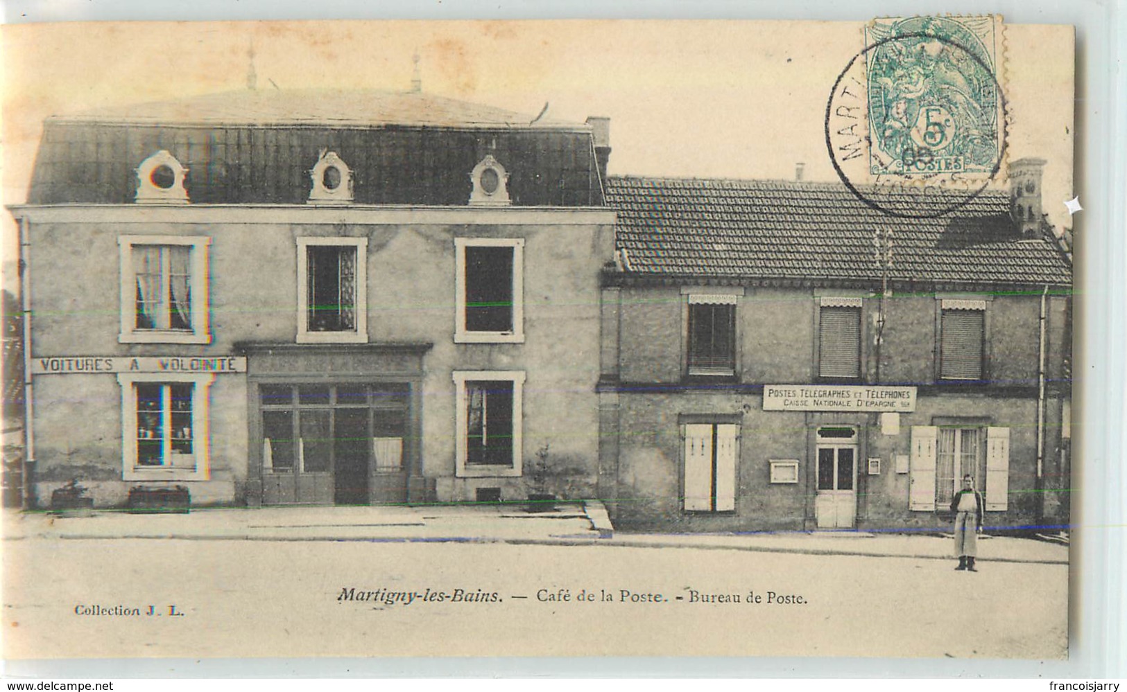 32551 - MARTIGNY LES BAINS - CAFE DE LA POSTE / BUREAU DE POSTE - Autres & Non Classés