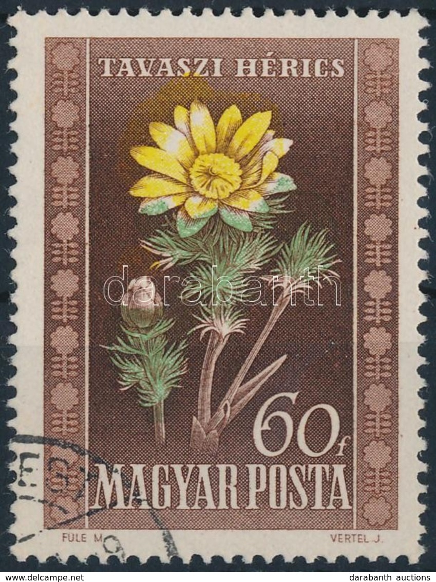 O 1950 Virág 60f Eltolódott Színnyomatok - Altri & Non Classificati